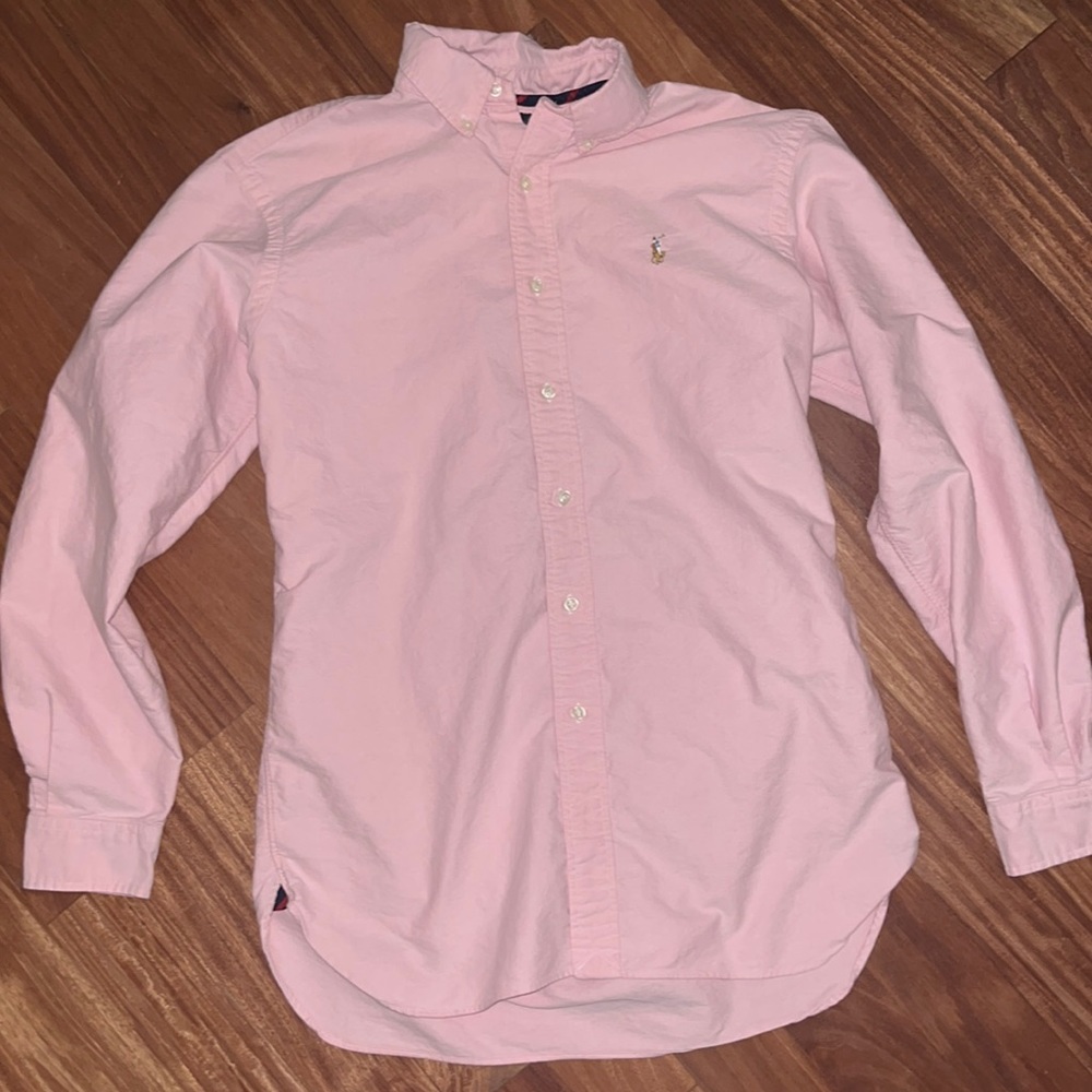 Mens Ralph Lauren Polo Pale Pink Button Up sz M